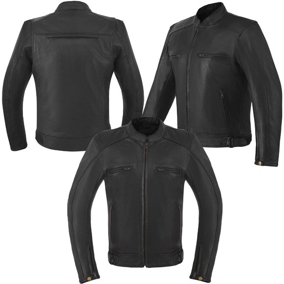 Men's Cowhide Premium Leather Scooter Jacket with Conceal Carry - Picture 4 of 8
